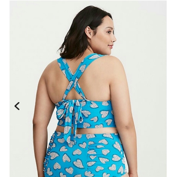 Heart print halter bikini top - Picture 2 of 3